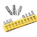 Pevor 10Pcs Screwdriver and Bit Set, 1/4-Inch Drive, L-shaped Extension Handle Double Head Hex Socket Wrench Screwdriver Flat Philips Torx screwdriver Bits Kit