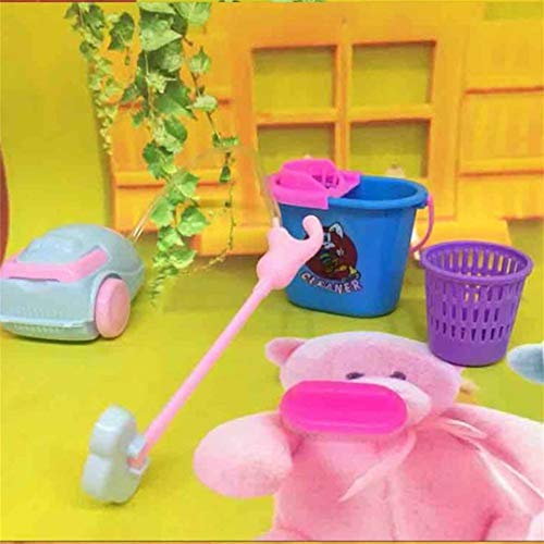 CARDEON 9Pcs/Set Cleaning Tool Kids Pretend Play Preschool Learning Toys Broom Set