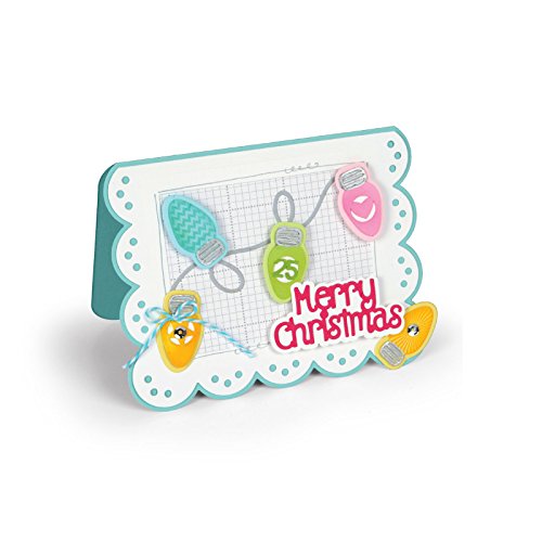 Sizzix 661570 framelits die set with stamps, mini light…