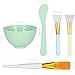 Face Mask Mixing Bowl Set, Plazuria 5 in 1 DIY Facemask Mixing Tool Kit with Facial Mask Bowl Stick Spatula Silicone Face Mask Brush & Premium Soft Face Brushesthumb 1