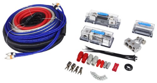 Rockville RDA4+8K Dual 4/8 AWG Multi-Amp True Gauge Wire Kit+4 Farad Capacitor