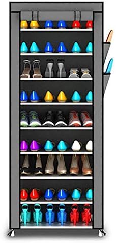 Anvera Nine Layer Shoe Rack/Shoe Shelf/Shoe Cabinet, Easy Installation Stand for Shoes, 27 Pairs Shoes Rack Storage Cabinet with Side Pocket Multi Color