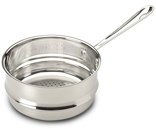 All-Clad 4703-ST Stainless Steel Dishwasher Safe Universal Steamer Insert Cookware, 3-Quart, Silver