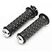 7/8 Inch Motorcycle Universal Rubber Black/Brown Handlebar Hand Grip Bar End for Cafe Racer Bobber Clubman Custom (Grip Bar End Black)