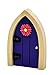 The Irish Fairy Door Company - Purple Arched Door - Includes Magic Key in a Bottle, 3 Stepping Stones, Fairy Lease Agreement, Notepad, and Fairy Welcome Guide