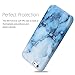 VIVIBIN iPhone 6 Plus Case,iPhone 6s Plus Case,Cute Light Blue Marble for Women Girls Clear Bumper Best Protective Soft Silicone Rubber Matte TPU Cover Slim Fit Phone Case for iPhone 6 Plus/6s Plus