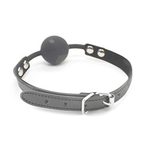 Ball gag black silicone