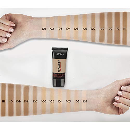 L'Oréal Paris Infallible ProMatte Liquid Longwear Foundation Makeup, 106 Sun Beige, 1 fl. oz L'Oréal Paris Infallible ProMatte Liquid Longwear Foundation Makeup, 106 Sun Beige, 1 fl. oz