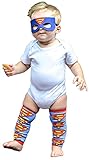 Superhero Mask and Leg Warmers Play Dress Up Set Toddler Birthday Photo Prop