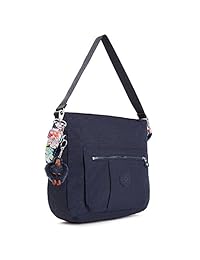 Kipling Carley sólido Crossbody Bolsa de Vagabundo con una correa de Floral Impreso