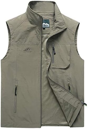 Hixiaohe Men's Lightweight Outdoor Work Fishing Photo Travel Hiking Vest Gilet