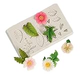 PalkSky Natural Tree Leaf Candy Fondant Mold/Cake decoration mold/Silicone Sugar Craft Chocolate Cake Mould （NO Flower）