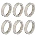 DII Decorative Assorted Silver Napkin Ring Set, One Size, Silver Circle, 6 Count