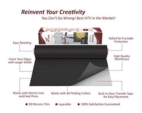 Firefly Craft Heat Transfer Vinyl Bundle | Basic HTV Vinyl Bundle | Iron On Vinyl for Cricut andSilhouette | 6 Best Selling Colors Including our Best Selling White HTV - 12" x 20" Each