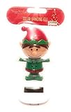 New Happy Holidays Solar Powered Dancing Elf In Green Color Christmas Cloth.