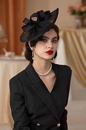 Zivyes Black Fascinators for Women Tea Party Hats Kentucky  display picture 1
