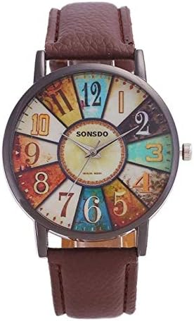 Amazon Co Jp 腕時計 女の子女性の腕時計レトロカジュアルガールクォーツ腕時計カジュアルレザーレディースドレス腕時計女性時計 女の子 Color C ホーム キッチン