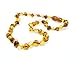 The Art of Cure Original Baltic Amber Teething Necklace- Polished Organic & Handmade (1x1) for boy or girl - 12.5 Inches size
