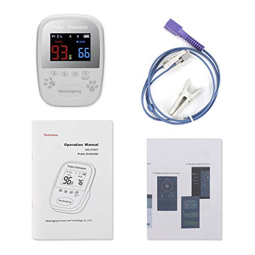 Mindsinglong Veterinary Oximeter, Pets Health Monitor Vet Oxygen Saturation Pulse Rate Perfusion Tester with Ear Tongue Sensor for Cats, Dogs and Other Animals (Bluetooth Supported) - Thumbnail 6