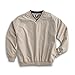 Men's Fully Lined V-Neck Golf and Wind Shirt - Putty/Navy, X-Large