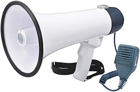 Amazon Co Jp 小型拡声器 マイク付拡声器 メガフォン ハンディメガホン大 単1形 6本使用 運動会 集会 イベントに Ohm ホーム キッチン