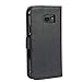 Abacus24-7 Galaxy S7 Active Case Wallet w/Leather Flip Cover & Stand, Black