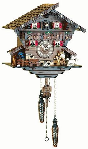 Trenkle Uhren Quartz Cuckoo Clock Swiss house with music
