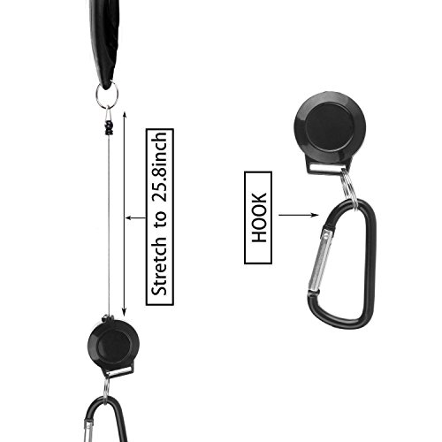 Hsxfl Golf Club Brush with Groove Cleaning Spike, 2 Ft Retractable Cord and Clip.Lightweight and Stylish, Ergonomic Design, Easily Attaches to Golf Bag (Black) - Thumbnail 4