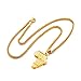 U7 Africa Map Pendant 18K Gold Plated Chain Vintage Ethnic Symbol Pattern African Necklace Hip Hop Jewelry for Men/Women