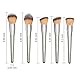 FIXBODY Makeup Brush Sets - 10 PCS Wood Handle Soft Synthetic fiber hair Kabuki Powder Blush Liquid Eyeliner Eyeshadow Lip Eyebrow Brush (Silver)