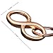 Lebeyo 8 Shaped Business Premium Car Key Ring Chain Keychain Keyholder Organizer Buckle Clip with Detachable Loop(LB-KH-02, Rose Gold)