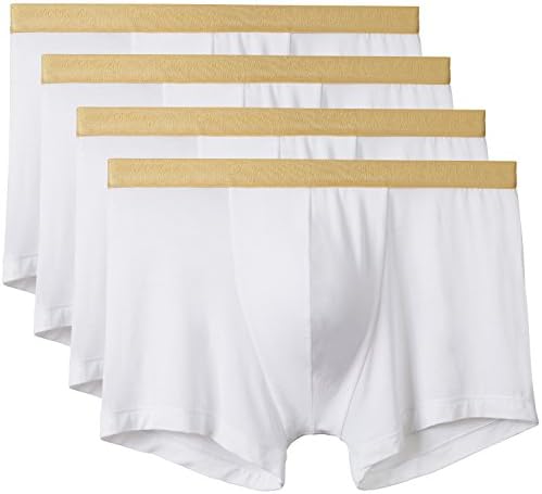 David Archy Men's 4 Pack Micro Modal Low Rise Trunks (L, White)