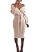 Ninimour Womens Off Shoulder Twisted Waist Tie Sexy Midi Dress M Nude
