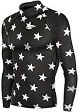 JustOneStyle Men's 069 Skin Compression Base Layer Star Running Shirt