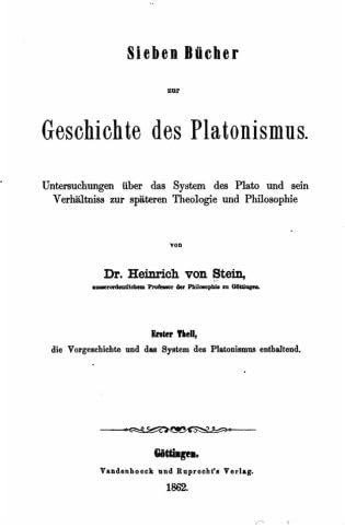 Sieben Bücher zur Geschichte des Platonismus (German Edition)