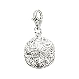 Rembrandt Charms Sand Dollar Charm with Lobster Clasp, Sterling Silver
