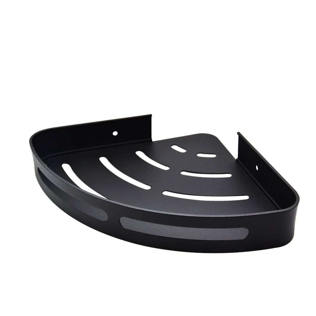 Hoshen Bathroom Storage Rack, Non-Perforated Toilet Wall, Triangle Wall, Bathroom, Space Aaluminum Toilet, Bathroom Storage, Triangle Black