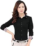 Lovaru Women's Casual Long-sleeved Patchwork Autumn Occupation shirt