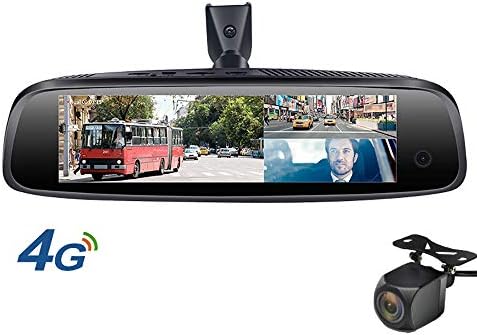 Dash Cam, 1080P HD 8Inch Touch Screen Streaming Media 4G+WiFi Driving recorder with G-Sensor, ADAS,GPS, WDR, FM, Motion Detection, Loop Recording, Night Vision