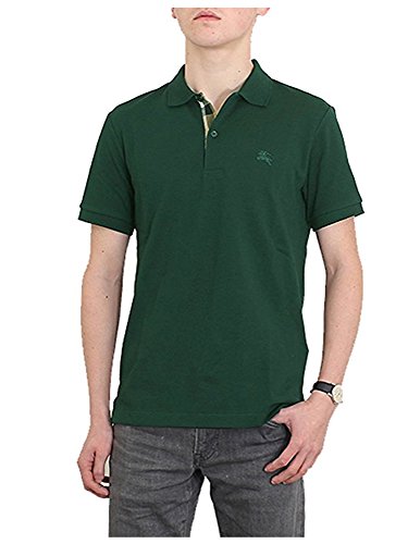 Burberry brit men s check placket polo shirt fit (fores…