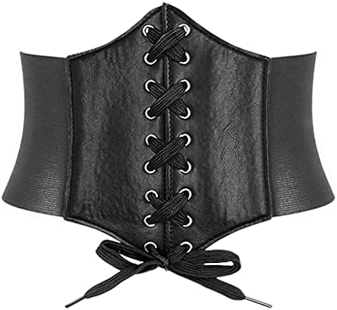 eVogues Plus size Faux Leather Corset Style Wide Elastic  display picture 2