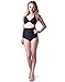HDE Women Vintage 50s Pinup Girl Rockabilly High Waist Retro Bikini Swimsuit Set (Black, Large)