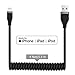 Miger 4Ft iPhone Charger Cable, MFi Certified Coiled Lightning Compatible Cable for iPhone Xs Max XS XR X SE 5 5s 5c 6 6s 7 8 Plus, iPad Pro, Air 2, iPad Mini 2 3 4, iPod Touch 5 6 7 and Beats Pill+