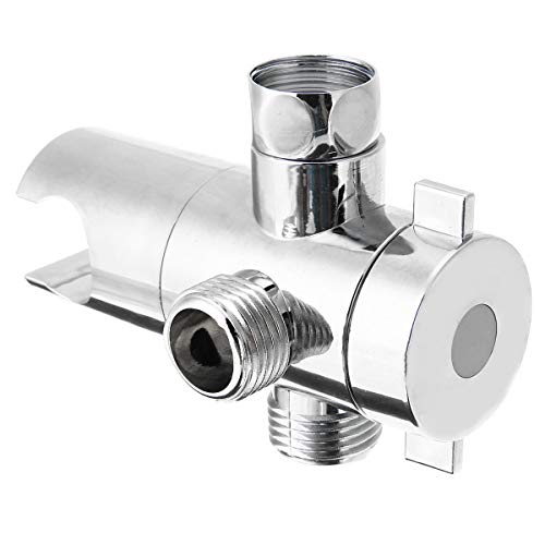 Mayitr 3 Way Shower Head Diverter Valve ABS Bathroom Sprayer Arm Wall Mount Fix Bracket for Bathroom Accessories - Thumbnail 2