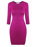 Tom's Ware Women's Classic Slim Fit 3/4 Sleeve Knit Dress