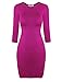 Tom's Ware Women's Classic Slim Fit 3/4 Sleeve Knit Dress