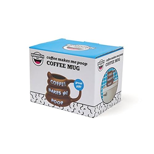 BigMouth Inc Coffee Makes Me Poop Mug, Funny Gag Gift, 14 oz Brown Ceramic Coffee Mug Home & Kitchen, Kitchen & Dining, Dining & Entertaining, Cups, Mugs & Saucers, Coffee Cups & Mugs