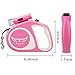 Buzazz Retractable Dog Leash, 5m/16ft Automatic Retractable Dog Walking Lead for Small Medium Dog with Anti-Slip Handle and LED nightlight, Moving Free, One Button Break & Lock