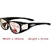 Global Vision Escort Safety Glasses Fit Over Most Eyewear Smoke Lenses (Black Smoke)
