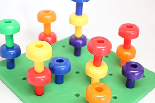 Foam Peg Board Toy - Fine Motor Basic Skills Building Toy - Toddlers and Preschoolers - OT